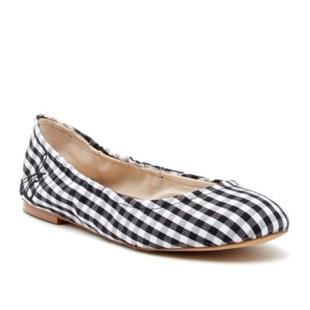 Sam Edelman Black and White Gingham Ballet Flats